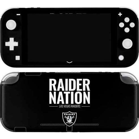 NFL Las Vegas Raiders Team Motto Nintendo Switch Lite Skin